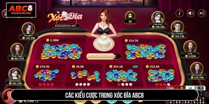 Các kiểu cược trong xóc đĩa ABC8