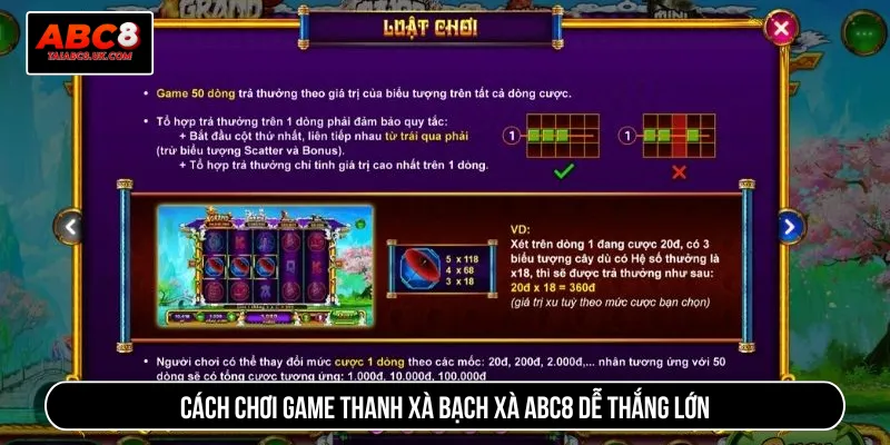 Nắm rõ luật chơi thanh xà bạch xà kiếm thưởng cực lớn