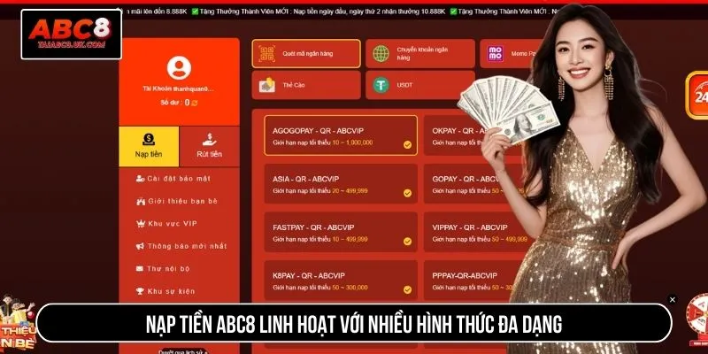 Nạp tiền ABC8