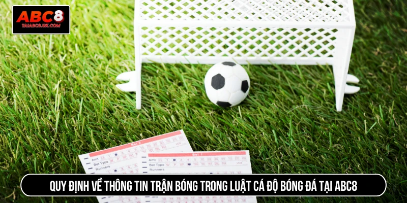 Quy định về thông tin trận bóng trong luật cá độ bóng đá tại ABC8